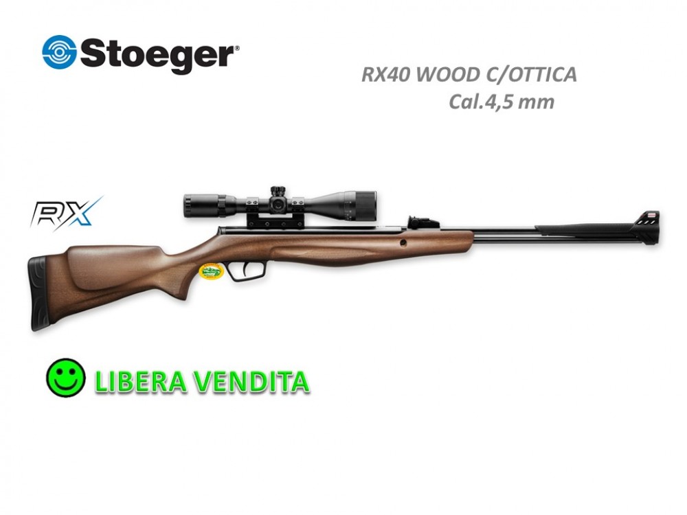 STOEGER RX40 cal.4.5 Wood c/ottica - ARIA COMPRESSA & CO2 - STOEGER  CARABINE - compra online su Armeria Rossetti