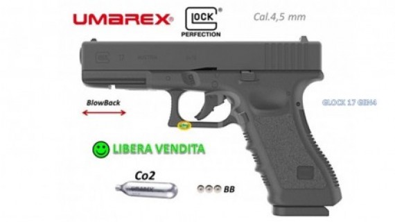 Glock 17 CO2 Cal. 4.5 Libera Vendita